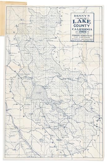 (CALIFORNIA.) Group of 4 early-twentieth-century printed maps.